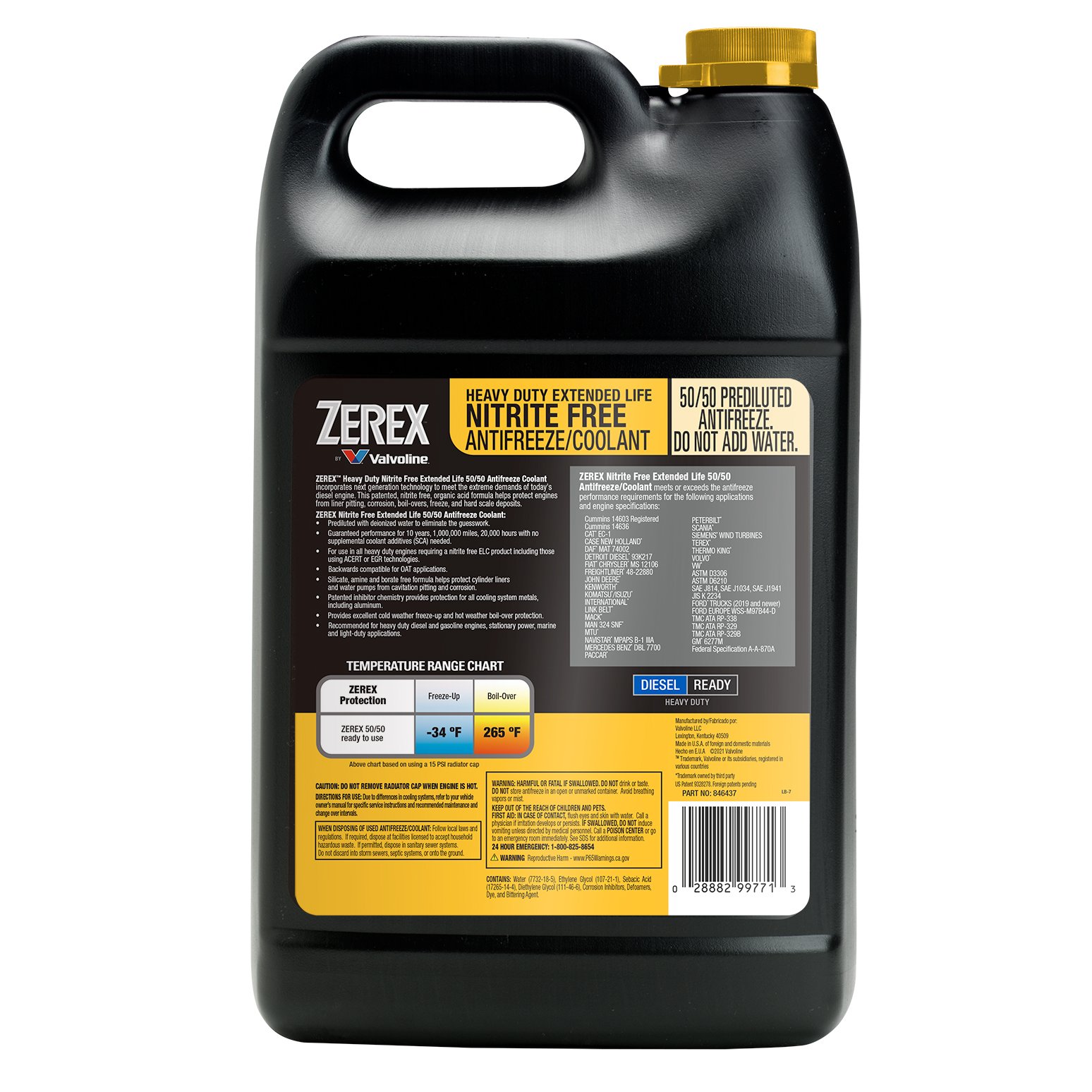 Zerex™ Heavy Duty Nitrite Free Extended Life Yellow - Valvoline